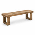 Holzbank rechteckig Eiche Massiv Natur 180x30x45 cm