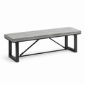 Bank mit Betonlaminat und Stahlrahmen Grau/Schwarz 140x35x45 cm