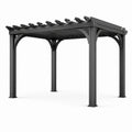 Gartenpergola aus Aluminium in Dunkelgrau 300x300x230 cm