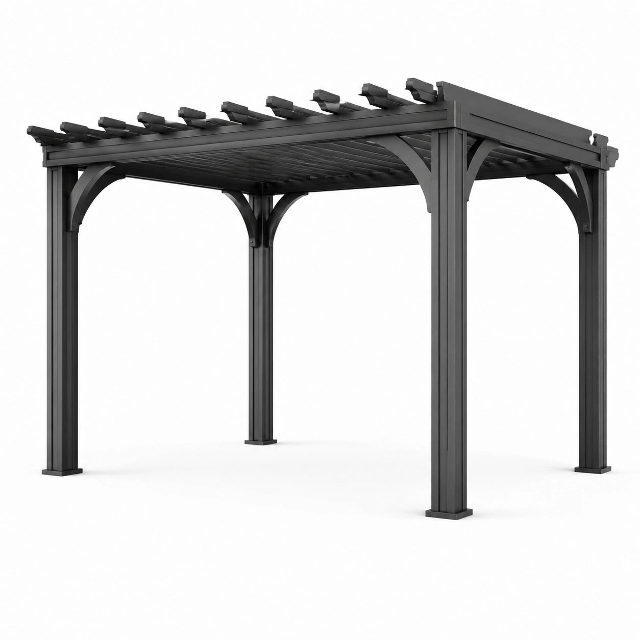 Gartenpergola aus Aluminium in Dunkelgrau 300x300x230 cm