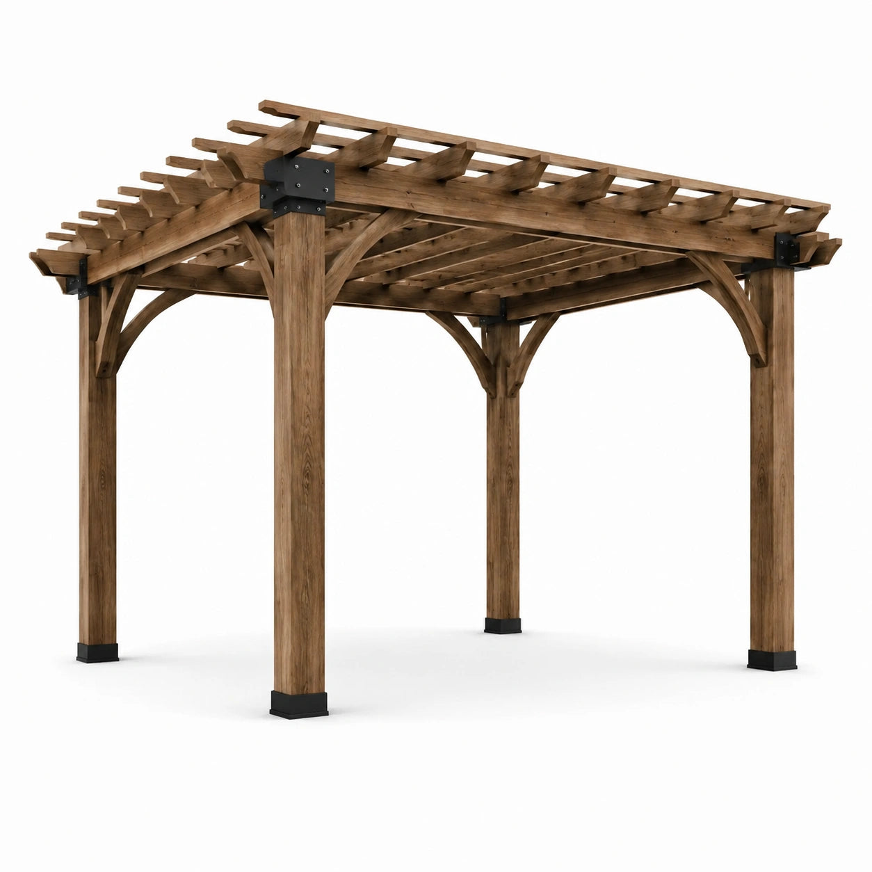 Holzpergola rechteckig mit Metallverbindungen 300x400x250cm