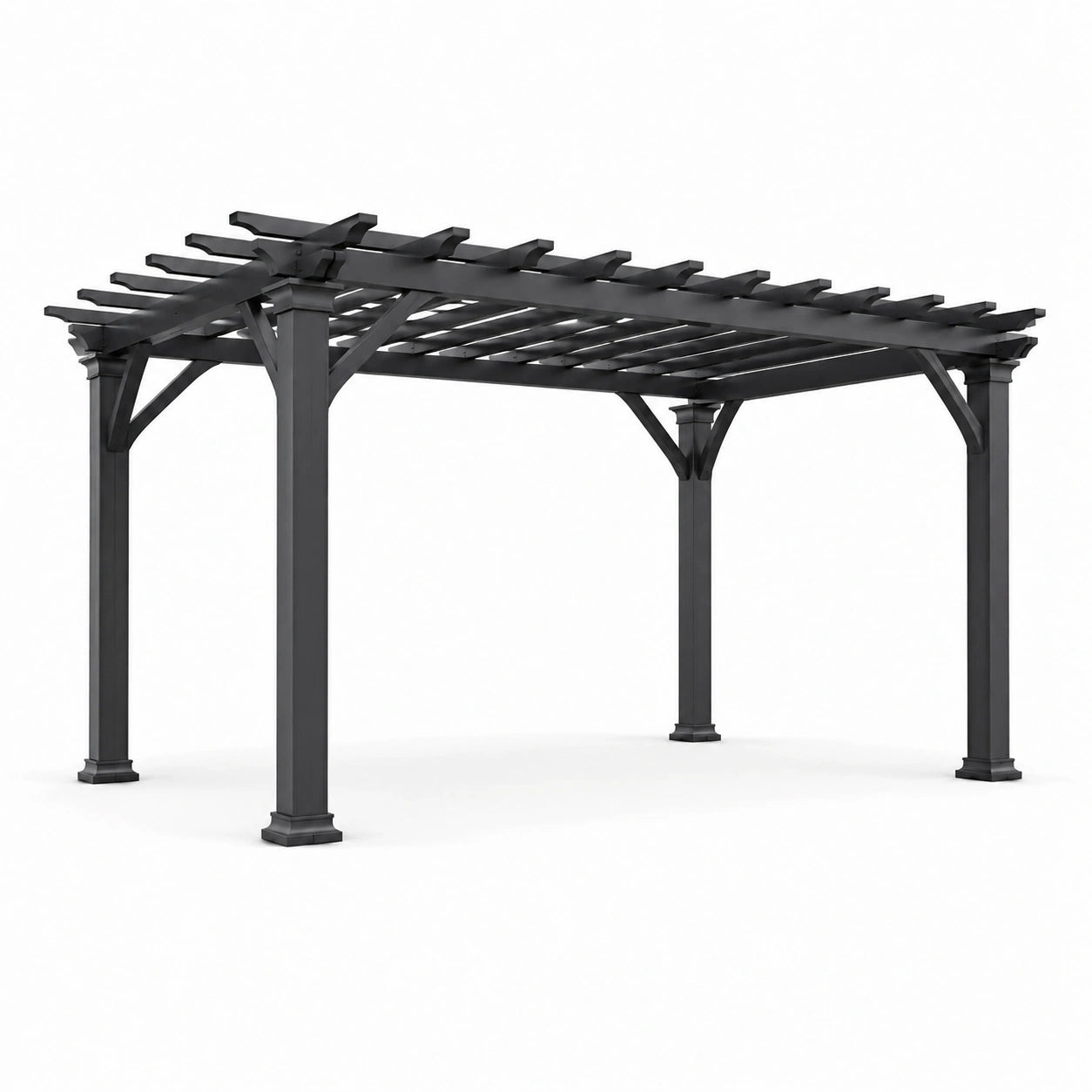 Stahl Pergola Schwarz 300x300x250 cm