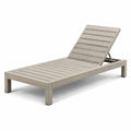 Gartenliege Aluminium mit PE-Rattan Hellgrau 200 cm