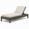 Gartenliege Aluminium Polyethylen-Rattan Grau Beige 200x70x35 cm
