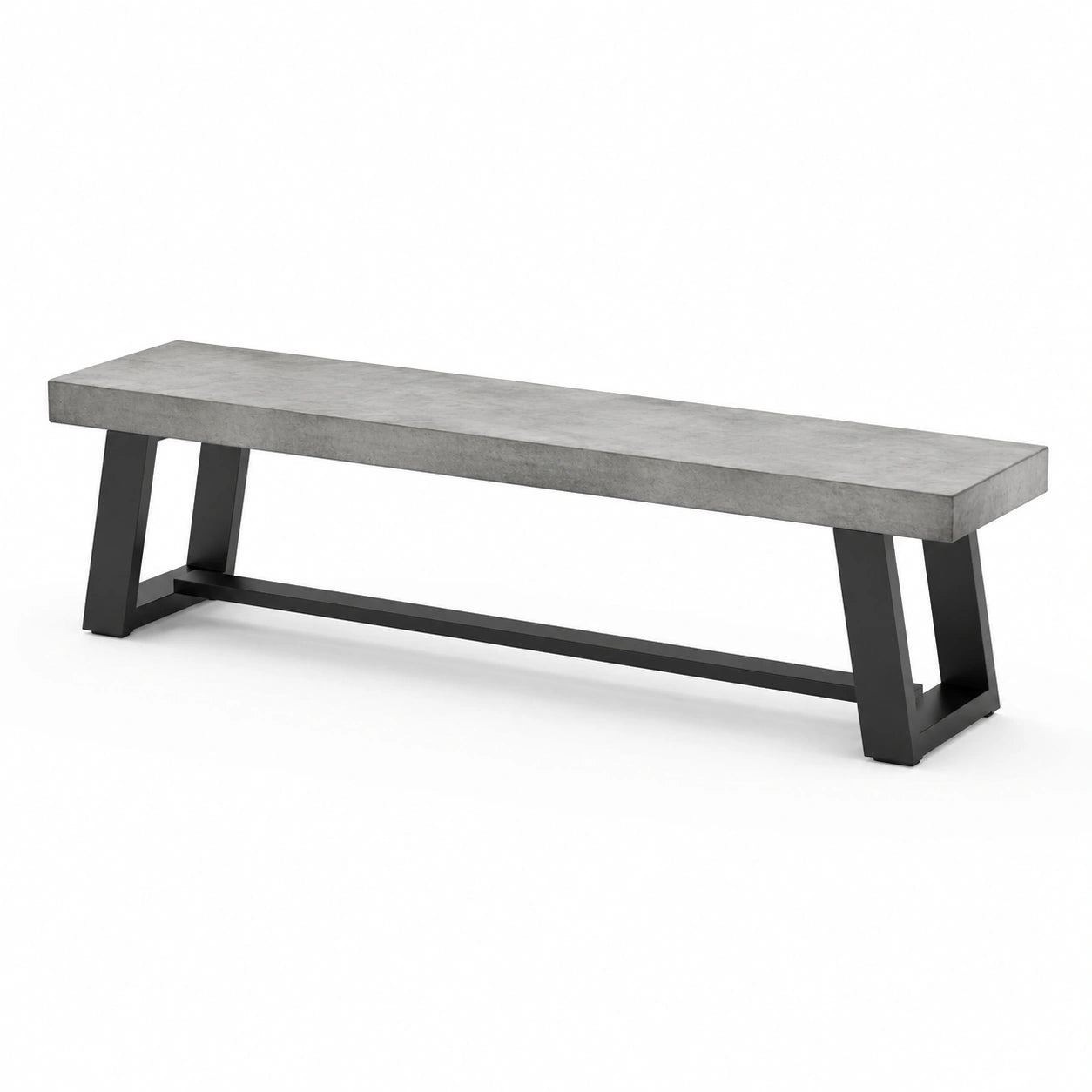 Ławka betonowa z metalową podstawą 180x40x45 cm