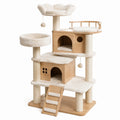Katzenbaum mit MDF und Sisal Beige Mehrstufig